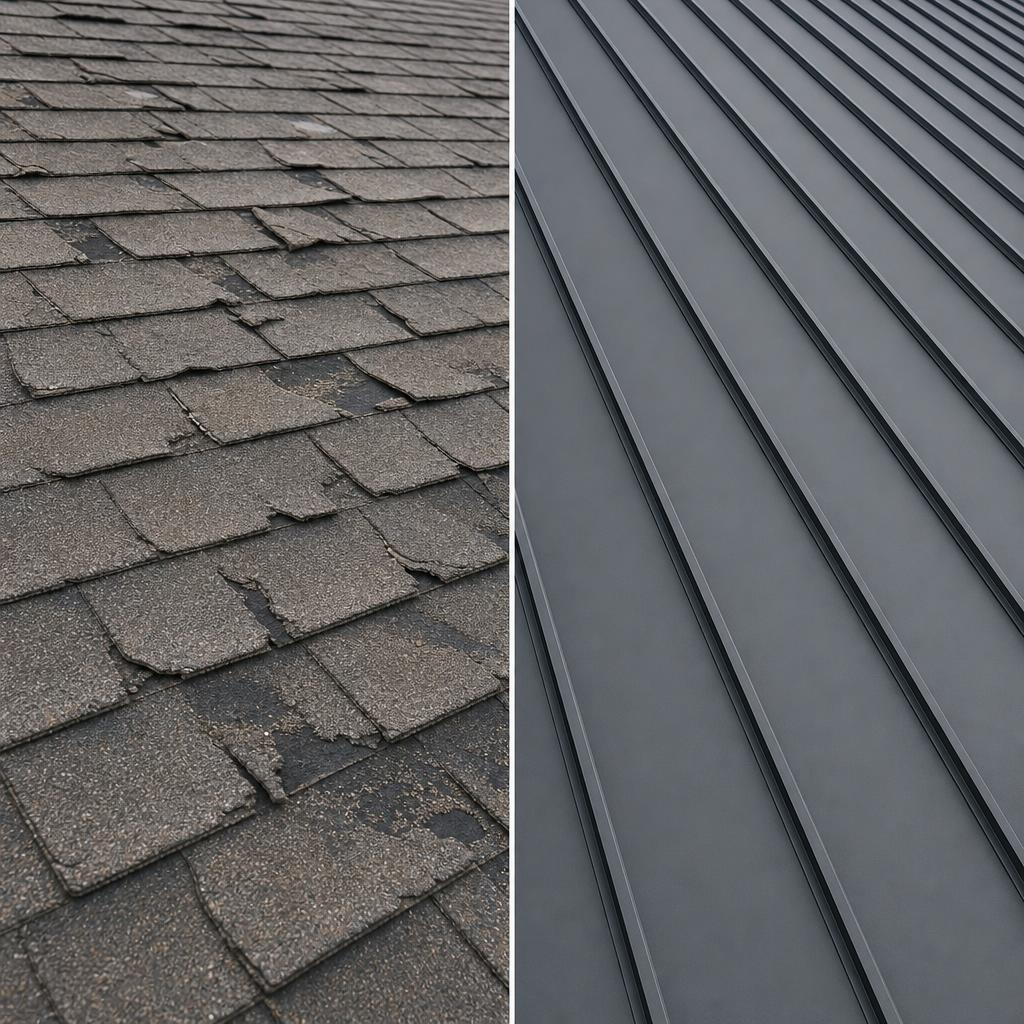 Weathered roof upgraded to premium metal